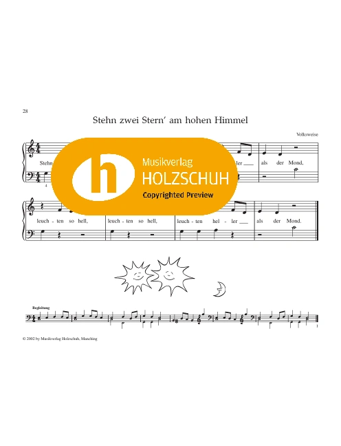 Stehn zwei Stern am hohen Himmel